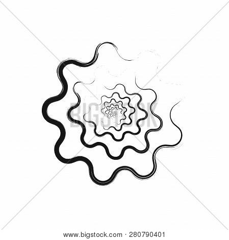 White Background. Tunnel Abstract. Twisted Lines. Abstract Fractal Background. Logo. Glitch Lines.