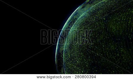 World Map Point. Abstract Earth Map. Global Network Connection. 3d Rendering.