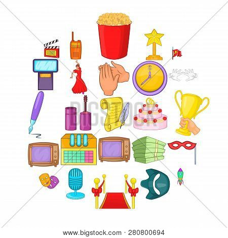 Avocation Icons Set. Cartoon Set Of 25 Avocation Icons For Web Isolated On White Background