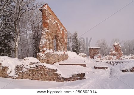 Ruins Of The Order Castle In Viljandi, Estonia