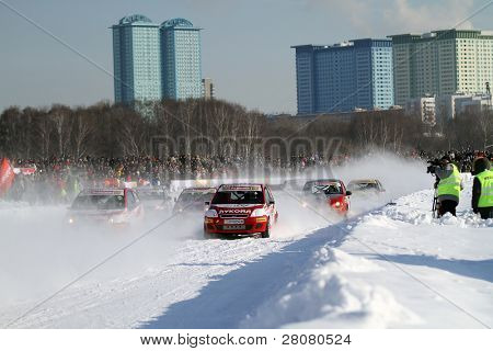 Moskva, Rusland - februar 23: 21 traditionelle 
