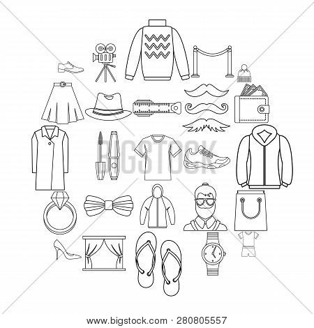 Underwear Icons Set. Outline Set Of 25 Underwear Icons For Web Isolated On White Background