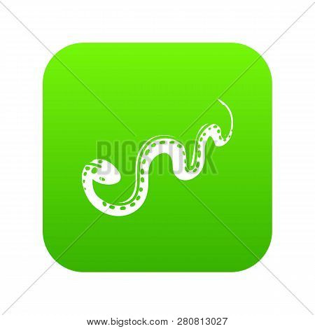 Desert Snake Icon Green Isolated On White Background