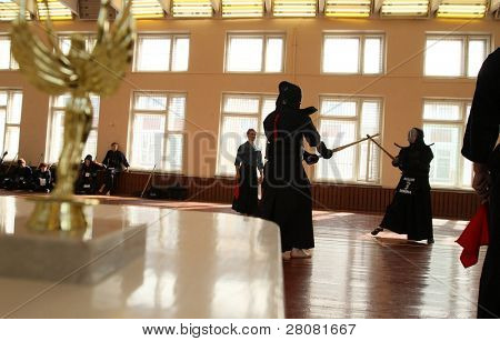 MOSCOW, Federacja Rosyjska - 25 marca: Moskwa XXIX turniej Open na Kendo (Kyu Cap i Dan Cap), Marzec