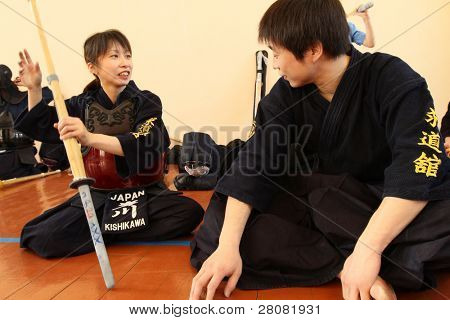 MOSCOW, Federacja Rosyjska - 25 marca: Moskwa XXIX turniej Open na Kendo (Kyu Cap i Dan Cap), Marzec