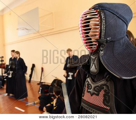 MOSCOW, Federacja Rosyjska - 25 marca: Moskwa XXIX turniej Open na Kendo (Kyu Cap i Dan Cap), Marzec