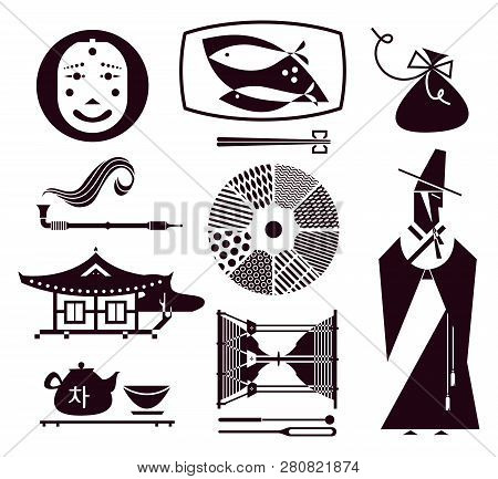 A Vector Korea Flat Style Modern Illustration