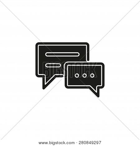 Simple Chat Isolated. Flat Pictogram - Simple Icon