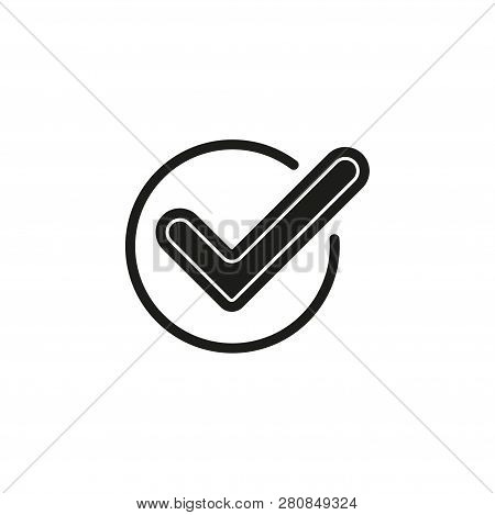 Simple Check Isolated. Flat Pictogram - Simple Icon