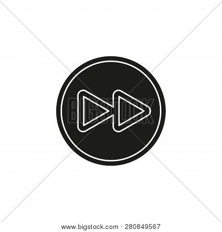 Simple Rewind Isolated. Flat Pictogram - Simple Icon