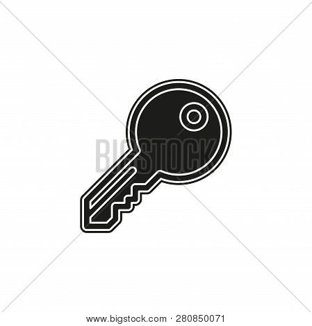 Simple Key Isolated. Flat Pictogram - Simple Icon