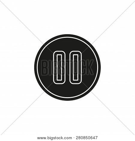 Simple Pause Isolated. Flat Pictogram - Simple Icon