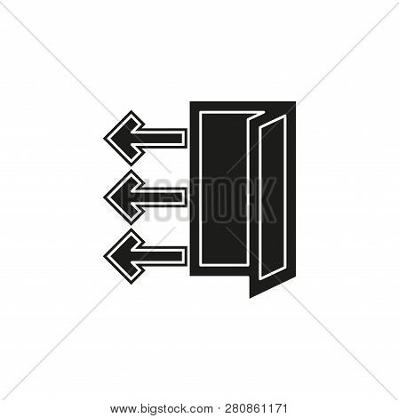 Vector Logout Icon - Exit Sign Or Register Logout Button. Flat Pictogram - Simple Icon