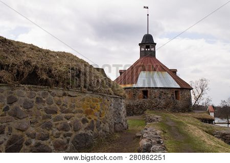 Landscape Stone Fortress. Russia, Priozersk Fortress Korela