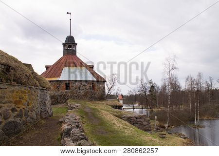 Landscape Stone Fortress. Russia, Priozersk Fortress Korela