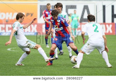 มอสโก - 10 พฤษภาคม: CSKAs Alan Dzagoev (C) ในการของทีมฟุตบอลรัสเซียแชมป์ g