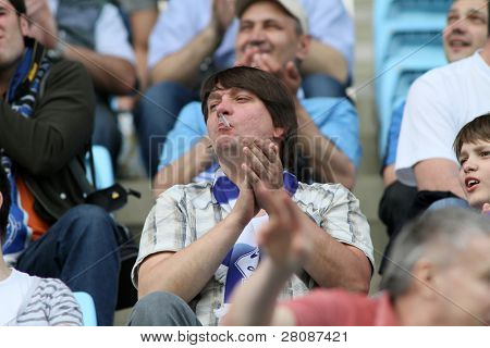 15. Mai Moskau: Fans das Spiel der 11. Runde der russischen Fußball-premier League Dinamo Mosc