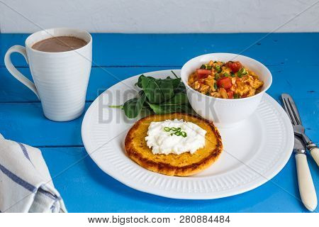 Scrambled Eg With Tomato And Onion Or Huevos Pericos