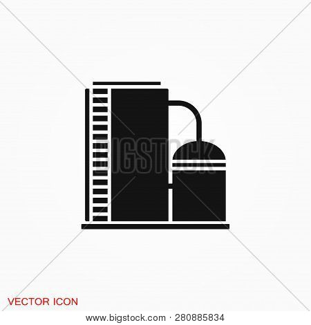 Oil Storage Tank Icon Logo, Illustration, Vector Sign Symbol For Design