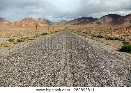 Pamir Highway Or Pamirskij Trakt Landscape Around Pamir Highway M41 International Road Mountains In 
