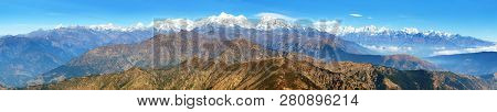 Panoramic View Of Himalaya Range From Pikey Peak - Trekking Trail From Jiri Bazar To Lukla And Evere