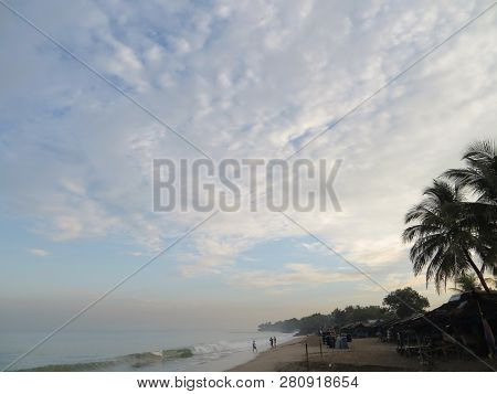 Anyer, Indonesia - June 27, 2018: The Seascape Of Sambolo Beach Anyer.