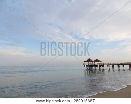 Anyer, Indonesia - June 27, 2018: The Seascape Of Sambolo Beach Anyer.