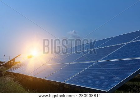Solar Panel, Alternative Electricity Source - Concept Of Sustainable Resources, And This Is A New Sy