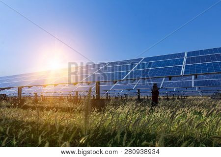 Solar Panel, Alternative Electricity Source - Concept Of Sustainable Resources, And This Is A New Sy