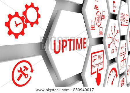 Uptime Concept Cell Background 3d Render Illustration