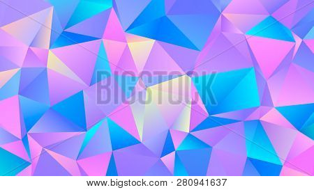 Color Vibrant Triangle Polygon Bg Creative Design