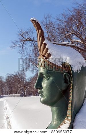 Saint-petersburg, Russia -  January 24, 2019: Sphinx On The Malaya Nevka