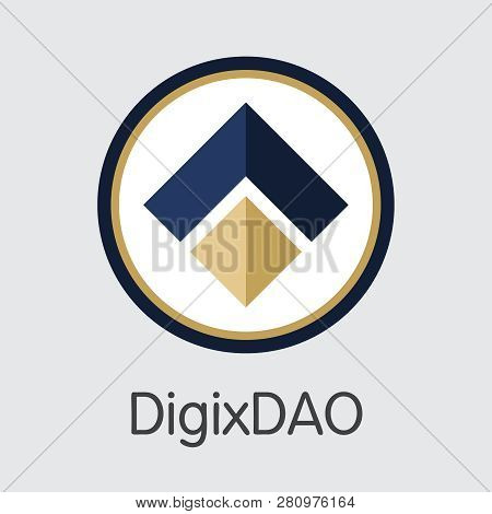 Dgd - Digixdao. The Logo Of Crypto Coins Or Market Emblem.