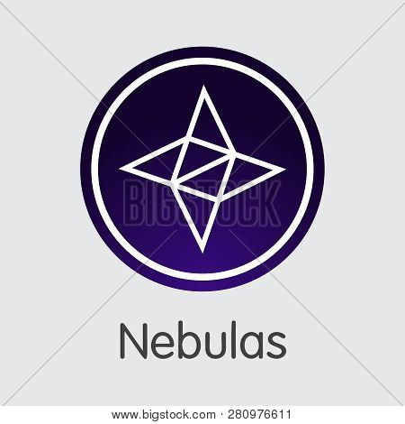 Nas - Nebulas. The Icon Of Crypto Coins Or Market Emblem.