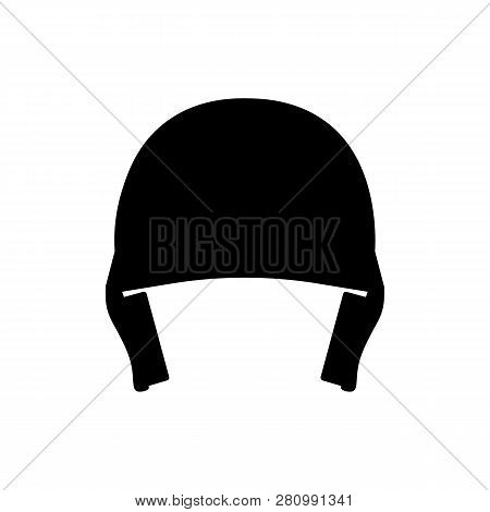 Baseball Hemlet Icon Sign. On White Back