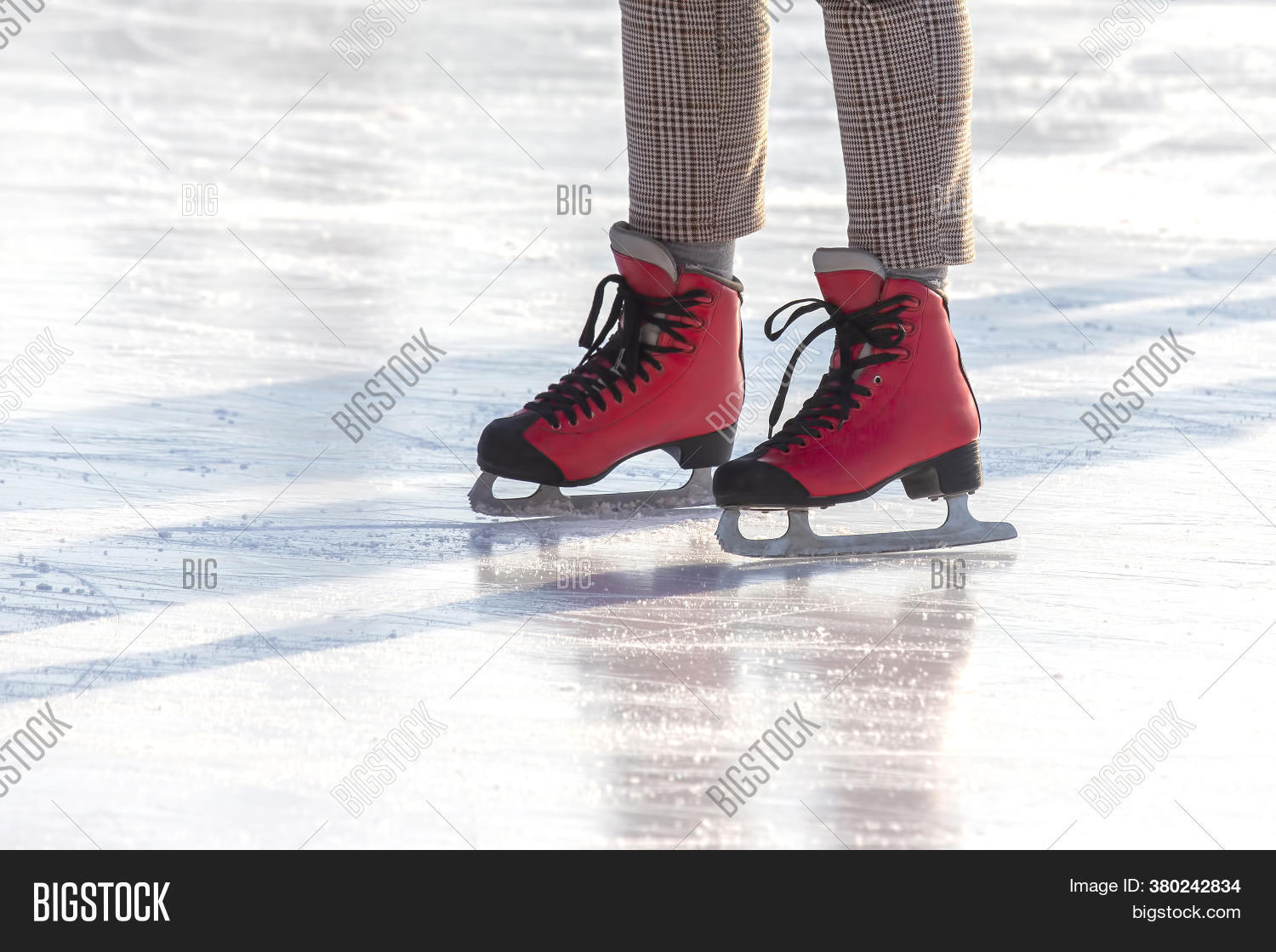 Feet Red Skates On Ice Image & Photo (Free Trial) Bigstock