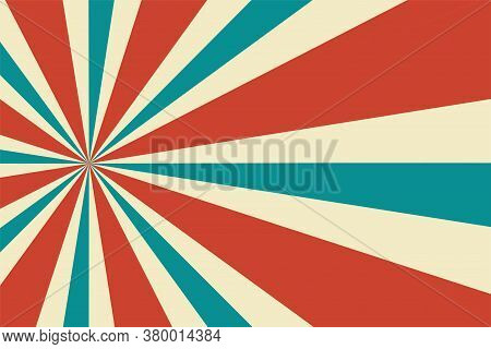Classic Retro Colors Sunbust Rays Background Design