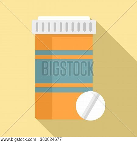 Gynecology Pills Icon. Flat Illustration Of Gynecology Pills Vector Icon For Web Design
