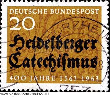 02 09 2020 Divnoe Stavropol Territory Russia The Postage Stamp Germany 1963 The 400th Anniversary Of