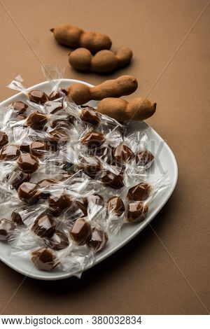 Imli Sweet Balls Or Tamarind Candy, Indian Food