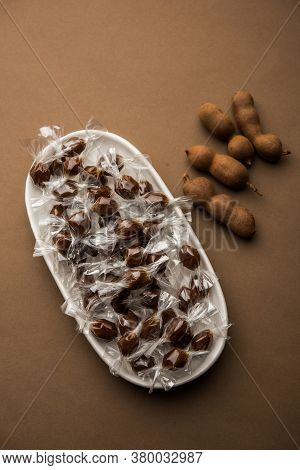 Imli Sweet Balls Or Tamarind Candy, Indian Food