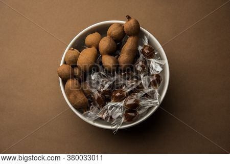 Imli Sweet Balls Or Tamarind Candy, Indian Food