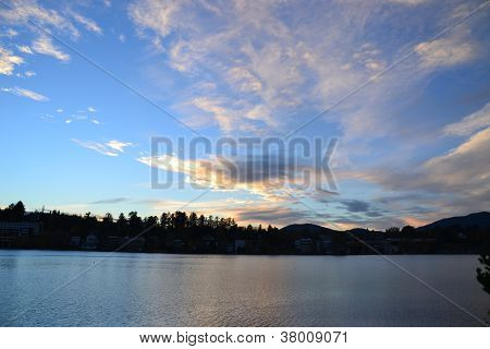 Sunset over a Lake