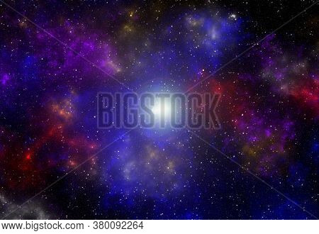 Cosmic Art Background. Planets And Galaxy, Science Fiction Wallpaper. Beauty Of Deep Space. Billions