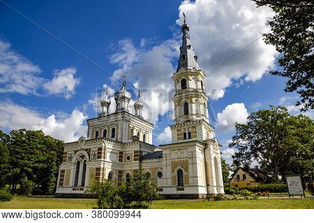 Latvia, Aluksne, August, 2020 - Aluksne Evangelical Lutheran Church.
The Church Was Built During The