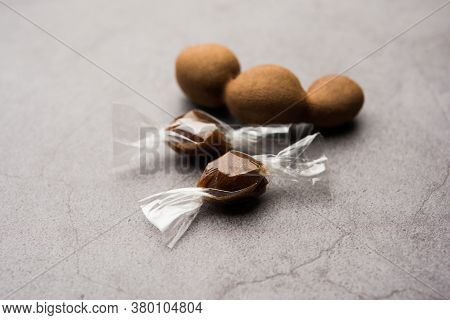 Imli Sweet Balls Or Tamarind Candy, Indian Food