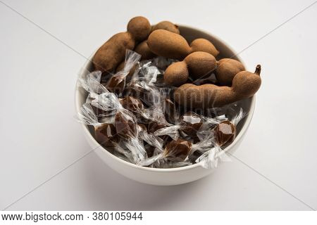 Imli Sweet Balls Or Tamarind Candy, Indian Food