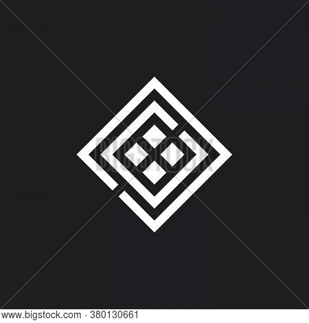 Letter Cc Square Maze Geometric Clear Simple Design Logo Vector