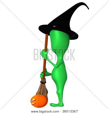 View Puppy With Broom Swept Pupkin Away
