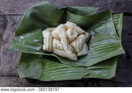 Tapai Or Tape Or Peuyeum Are Traditional Food Snack From Indonesia, Made From Fermented Cassava. Ser